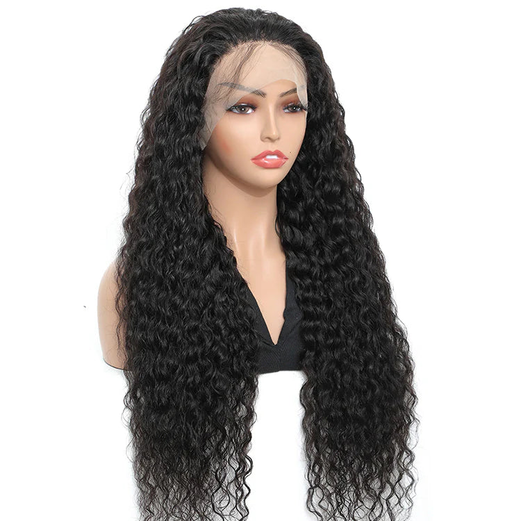 Full Lace Frontal Wigs 180% Density Water Wave