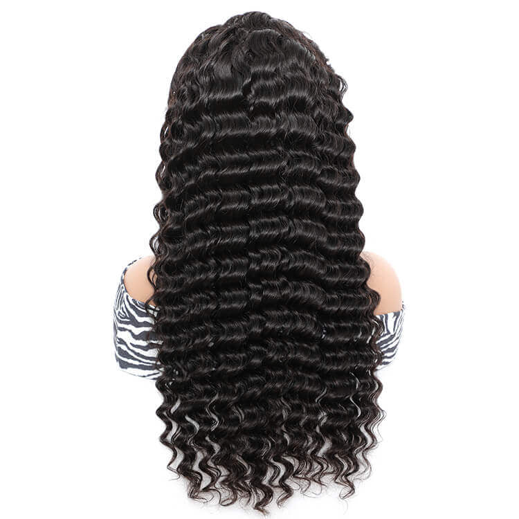 Full Lace Frontal Wigs 180% Density Deep Wave